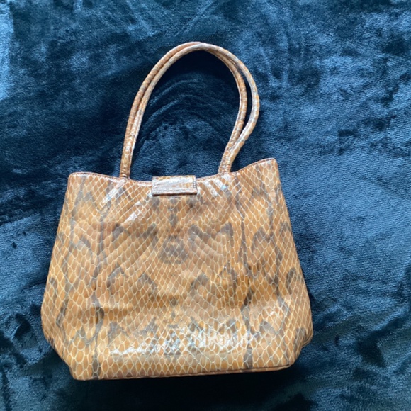 Helle Comfort by Ramu’s Bags, brown/tan, snakeskin print/ texture - Picture 2 of 6